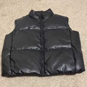 Girls Black Puffer Vest